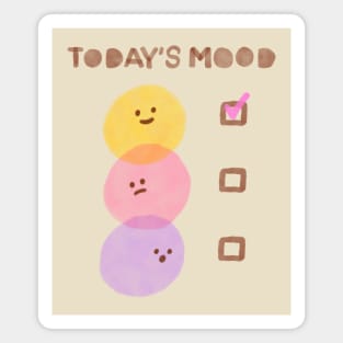 Today’s mood check! Happy mood only. Positive smiley face Magnet